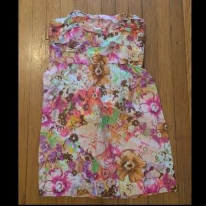 Multicolor strapless dress